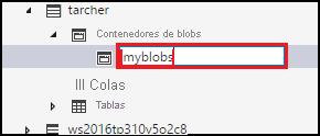 Create Blob Containers text box