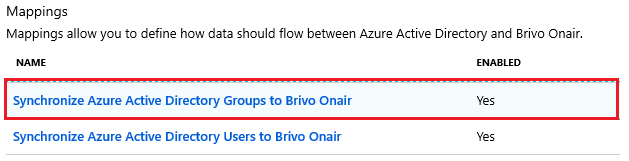 Brivo Onair Identity Connector Group Mappings