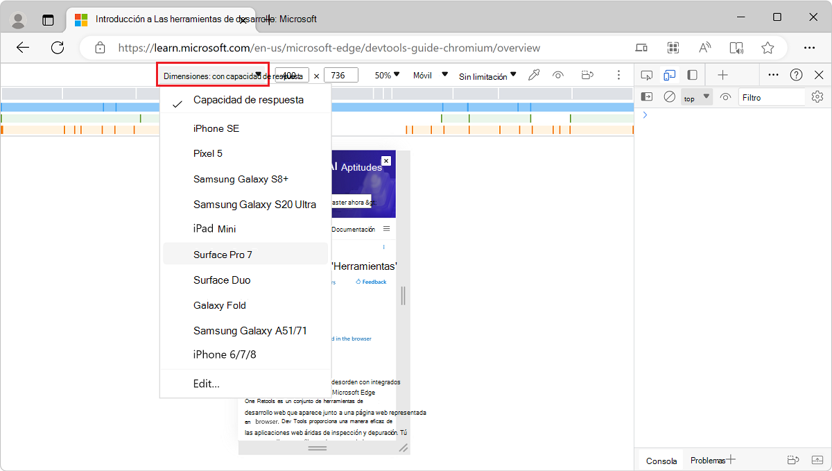 Lista de dispositivos