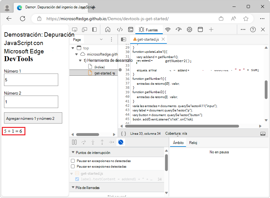 Resultado de la solución de problemas y corrección de errores