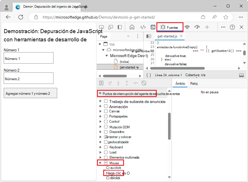 Active la casilla situada junto a hacer clic en