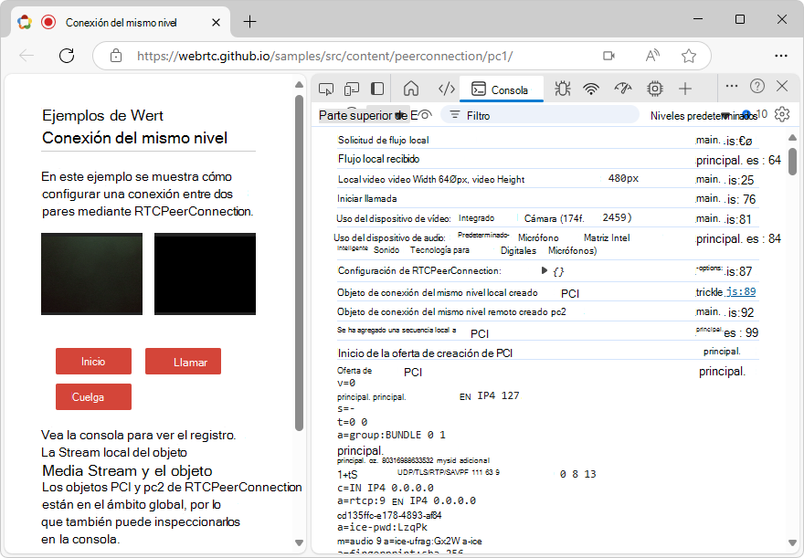 Ejemplo de conexión del mismo nivel