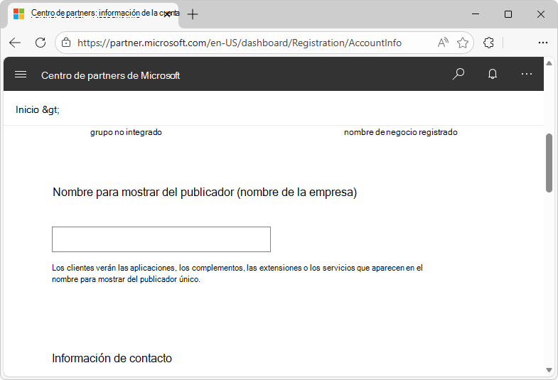 Nombre de la compañía