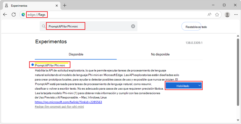 Página Marcas del explorador