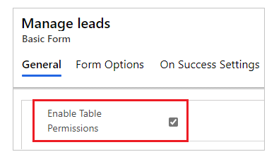 Activar os permisos de táboa nun formulario básico Activar os permisos de táboa nun formulario básico.