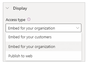 Tipo de acceso de Power BI Tipo de acceso a Power BI.
