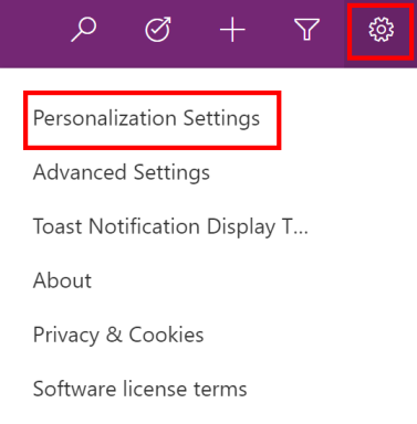Configuración de personalización