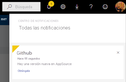 Screenshot of the Power BI notification icon expanded to show all notifications.