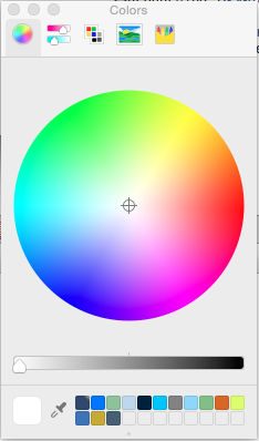 Panel de color