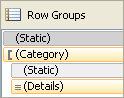 Grupos de fila, avanzados, sin encabezado de grupo.