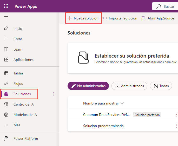 Captura de pantalla de las soluciones en el Maker Portal