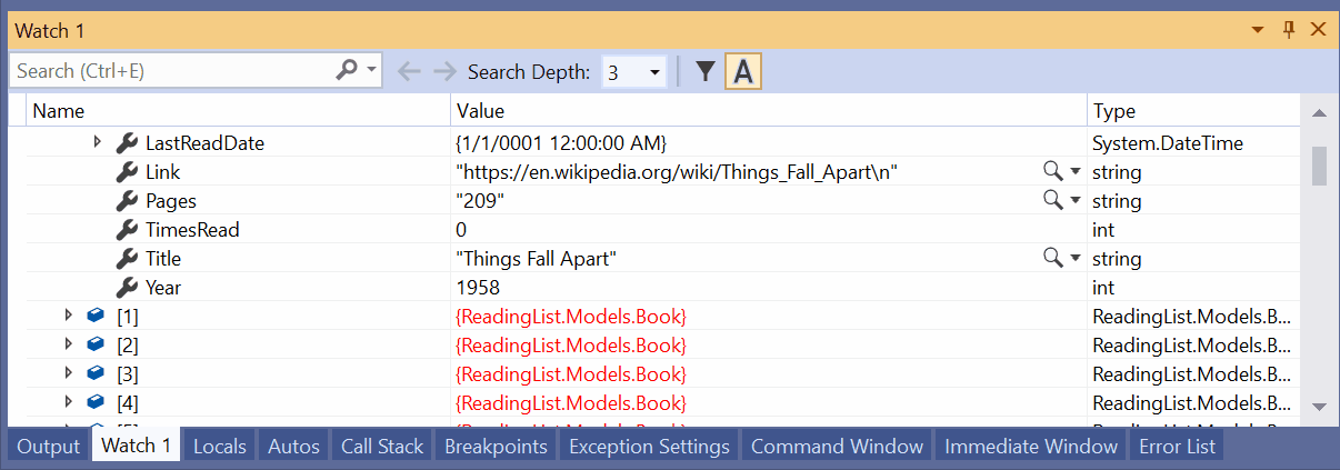 Captura de pantalla de las propiedades de anclaje en la ventana de inspección.