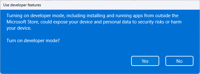 Modo Desarrollador en Visual Studio