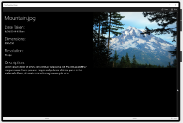 Vista de dos paneles configurada de derecha a izquierda