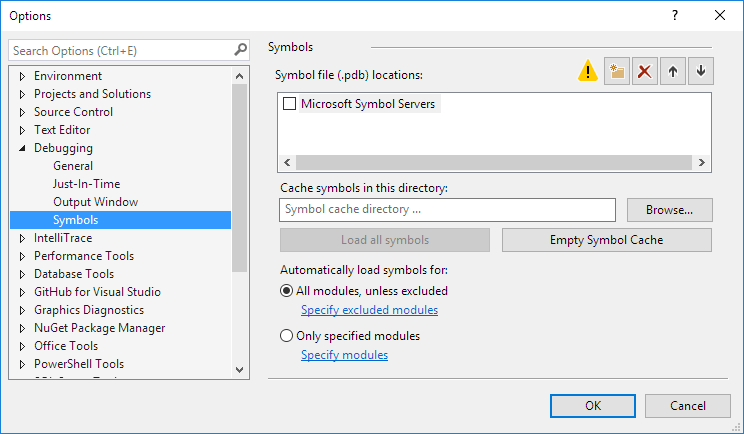 cuadro de diálogo de Opciones