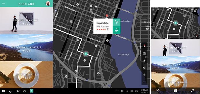 un diseño para una aplicación de viaje
