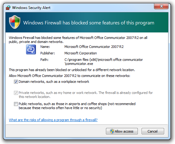 de alertas de seguridad de Windows 
