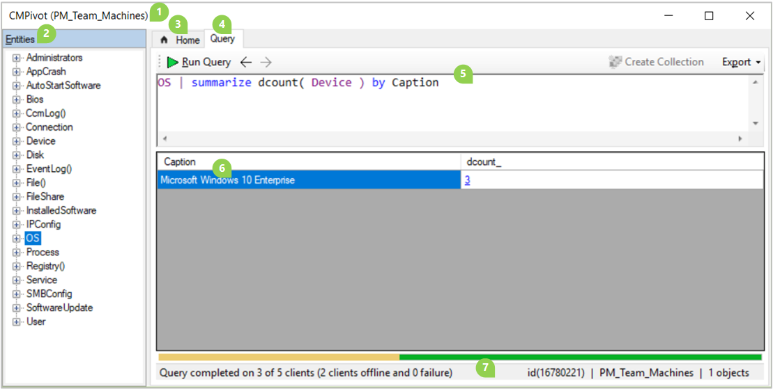 CMPivot window sample