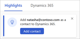 Screenshot showing the Add contact button.
