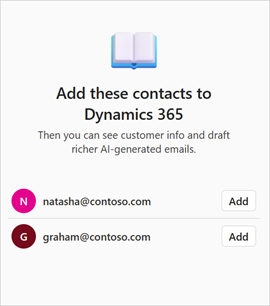 Screenshot showing how to select a contact to add.