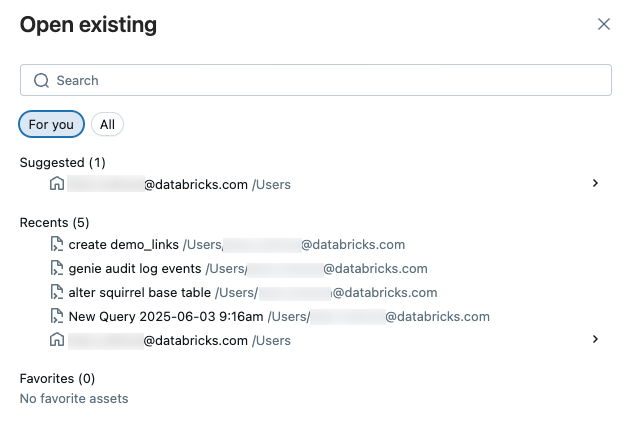 Queries Dialog