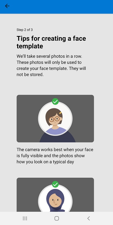 app image capture instruction page