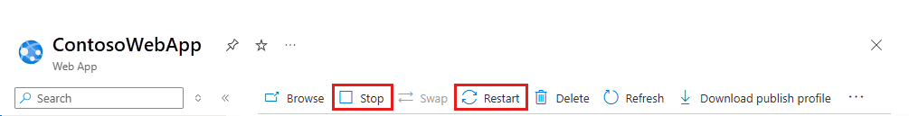 restart app to solve HTTP errors of 502 bad gateway and 503 service unavailable