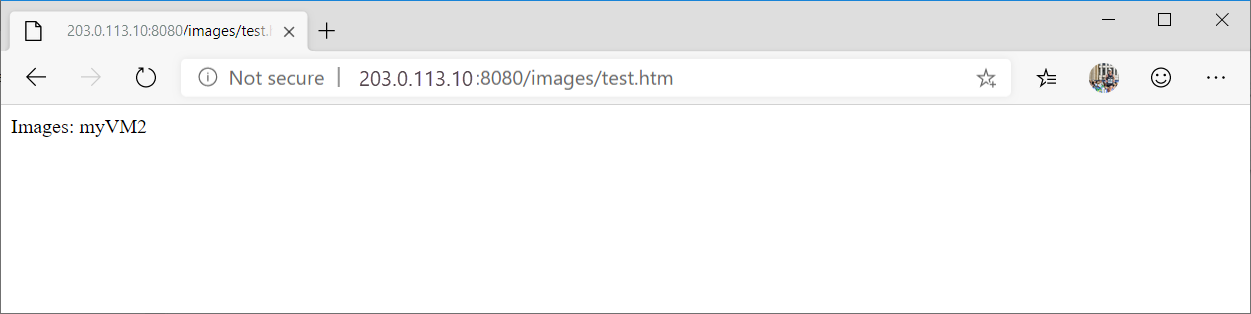 Test images URL in application gateway