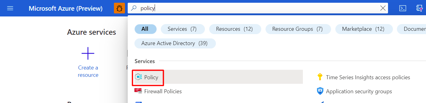 Screenshot that shows how to locate the policy page for Arc.