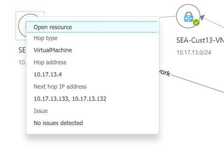 Screenshot of more information for a network hop.