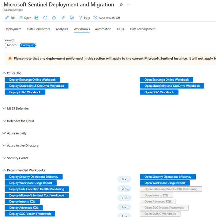 Screenshot of viewing a workbook from the Workbook tab.