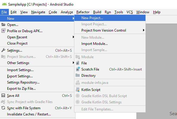 Step 1 Create a app step 1