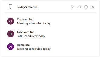 Insight card for top records today Insight card for top records today