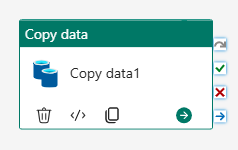 Screenshot of the Copy data located on the design canvas.