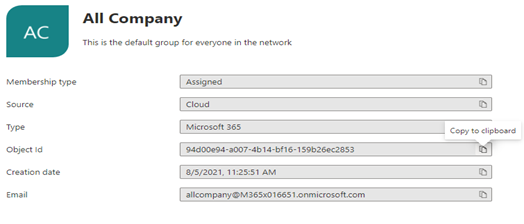 מקבל את מזהה האובייקט של קבוצת המקור