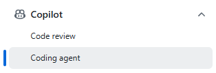 GitHub Copilot coding agent settings