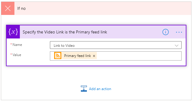 ציין שקישור הווידאו הוא הקישור להזנה ראשית.