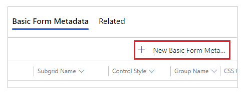 Add new basic form metadata.