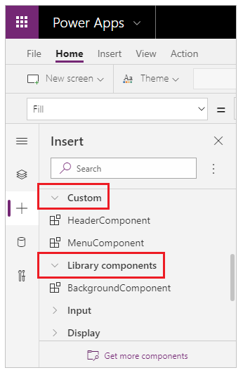 Insert components to the app Insert components to the app.