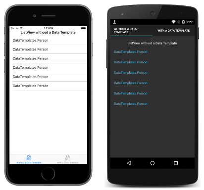 ListView without a Data Template