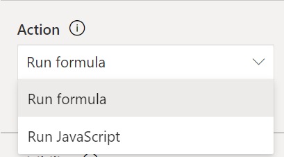 Screenshot that shows configuring an action.