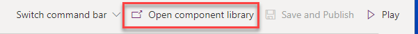Screenshot showing the open component library button.