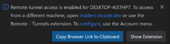 מסך של קישור מנהרה.