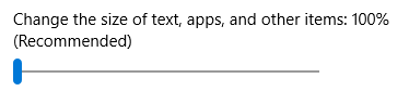 Change the size of text, apps, and other items