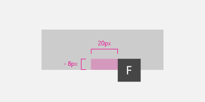 Screenshot of vertical and horizontal keytip offsets for a button