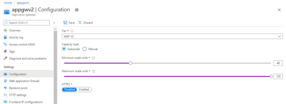 V2 autoscaling configuration