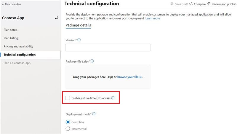 Enable just-in-time access