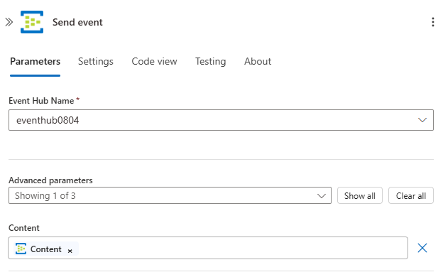 Send event example