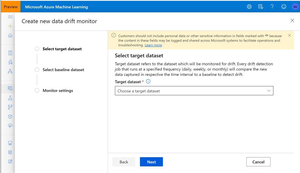 Create a monitor wizard