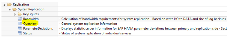 Another example is to right-click on the statements under Replication: Overview. Select Execute from the context menu